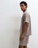 ASOS DESIGN ASOS DESIGN henley set short pyjama set in stone-NEUTRAL - 1