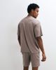 ASOS DESIGN ASOS DESIGN henley set short pyjama set in stone-NEUTRAL - 3