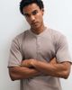 ASOS DESIGN ASOS DESIGN henley set short pyjama set in stone-NEUTRAL - 4