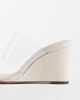 ASOS DESIGN ASOS DESIGN Hennie double strap mid heeled wedges in clear - 4