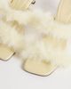 ASOS DESIGN ASOS DESIGN Hercules faux fur minimalist mid heeled mules in lemon-Yellow - 2