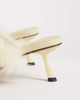ASOS DESIGN ASOS DESIGN Hercules faux fur minimalist mid heeled mules in lemon-Yellow - 3