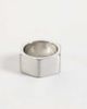ASOS DESIGN ASOS DESIGN hexagon flat edge ring in brushed silver - 1