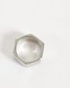 ASOS DESIGN ASOS DESIGN hexagon flat edge ring in brushed silver - 2