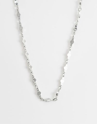 ASOS DESIGN ASOS DESIGN hexagon link chain necklace in silver tone