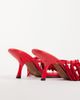 ASOS DESIGN ASOS DESIGN Hibernate tassel mid heeled mules in red - 4