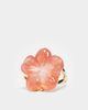 ASOS DESIGN ASOS DESIGN hibiscus flower ring in pink resin and gold tone - 1