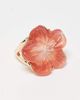 ASOS DESIGN ASOS DESIGN hibiscus flower ring in pink resin and gold tone - 2