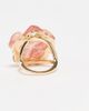 ASOS DESIGN ASOS DESIGN hibiscus flower ring in pink resin and gold tone - 3