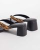 ASOS DESIGN ASOS DESIGN Hideout premium leather block heeled toe thong sandals in tiger print-Multi - 2