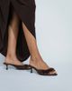 ASOS DESIGN ASOS DESIGN High-five beaded kitten heel mules in chocolate-Brown - 1