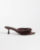 ASOS DESIGN ASOS DESIGN High-five beaded kitten heel mules in chocolate-Brown - 2