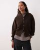 ASOS DESIGN ASOS DESIGN high crew neck cardigan in chocolate-Brown - 1