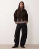 ASOS DESIGN ASOS DESIGN high crew neck cardigan in chocolate-Brown - 2