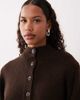 ASOS DESIGN ASOS DESIGN high crew neck cardigan in chocolate-Brown - 4