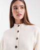 ASOS DESIGN ASOS DESIGN high crew neck cardigan in cream-White - 2