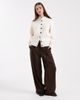 ASOS DESIGN ASOS DESIGN high crew neck cardigan in cream-White - 3