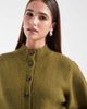 ASOS DESIGN ASOS DESIGN high crew neck cardigan in green - 3
