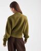 ASOS DESIGN ASOS DESIGN high crew neck cardigan in green - 4