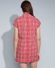 ASOS DESIGN ASOS DESIGN high funnel neck mini dress in red boucle-Multi - 4