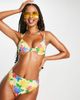 ASOS DESIGN ASOS DESIGN high leg hipster bikini bottom in yellow floral print-Multi - 1