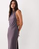 ASOS DESIGN ASOS DESIGN high neck cowl maxi dress with hardware detail and sash in slate-Gray - 2