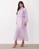 ASOS DESIGN ASOS DESIGN high neck drape chiffon maxi dress with neck tie in lilac-Purple - 1