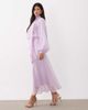 ASOS DESIGN ASOS DESIGN high neck drape chiffon maxi dress with neck tie in lilac-Purple - 4