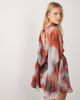 ASOS DESIGN ASOS DESIGN high neck drape front extreme cape sleeve mini dress in abstract print-Multi - 4