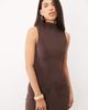 ASOS DESIGN ASOS DESIGN high neck godet detailing column maxi dress in brown - 2