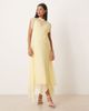 ASOS DESIGN ASOS DESIGN high neck handkerchief hem chiffon maxi dress in butter yellow - 1