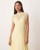 ASOS DESIGN ASOS DESIGN high neck handkerchief hem chiffon maxi dress in butter yellow - 4