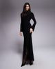 ASOS DESIGN ASOS DESIGN high neck maxi dress with sheer lace godets and layered sleeves in black - 1