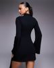 ASOS DESIGN ASOS DESIGN high neck mini dress with gathered hardware trim detail in black - 4