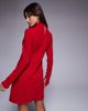 ASOS DESIGN ASOS DESIGN high neck mini dress with pocket detail in red in scuba-style fabric - 2
