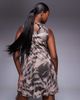 ASOS DESIGN ASOS DESIGN high neck mini swing dress with sash detail in animal print-Multi - 2