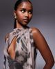 ASOS DESIGN ASOS DESIGN high neck mini swing dress with sash detail in animal print-Multi - 3