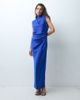 ASOS DESIGN ASOS DESIGN high neck pleated bodice midi dress in cobalt blue - 1