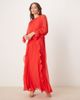 ASOS DESIGN ASOS DESIGN high neck ruched belt detail maxi dress in red - 1