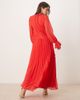 ASOS DESIGN ASOS DESIGN high neck ruched belt detail maxi dress in red - 3