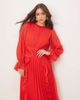 ASOS DESIGN ASOS DESIGN high neck ruched belt detail maxi dress in red - 4