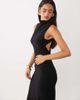 ASOS DESIGN ASOS DESIGN high neck slinky maxi dress with lace godets and open back in black - 2