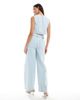 ASOS DESIGN ASOS DESIGN high rise barrel jeans in light wash - part of a set-Blue - 2