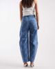 ASOS DESIGN ASOS DESIGN high rise barrel leg jeans in laser plaid print-Blue - 3