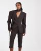 ASOS DESIGN ASOS DESIGN high rise tailored capri pants in brown - part of a set - 4