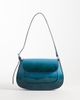 ASOS DESIGN ASOS DESIGN high shine flap shoulder bag in ombre blue-Yellow - 1