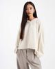 ASOS DESIGN ASOS DESIGN high v banana sleeve sweater in cream-White - 1