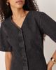 ASOS DESIGN ASOS DESIGN high v neck denim mini dress in washed black - 4