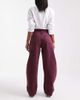 ASOS DESIGN ASOS DESIGN high waist barrel jeans in burgundy-Red - 2