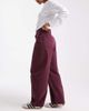ASOS DESIGN ASOS DESIGN high waist barrel jeans in burgundy-Red - 3